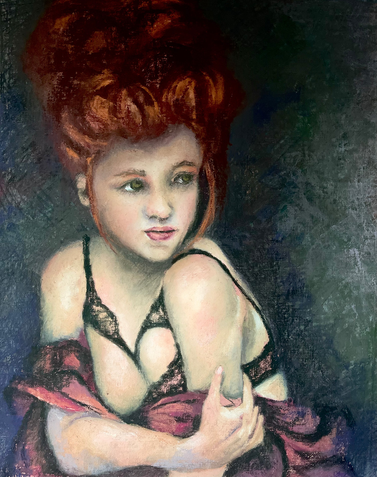 sexy and shy portrait